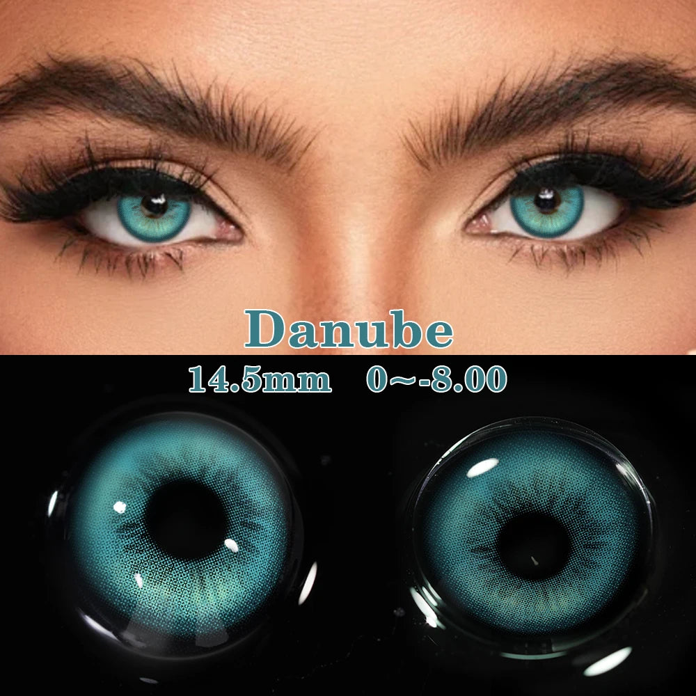 MILL CREEK New 1pair Colored Contact Lenses for Eyes Blue Contacts Lenses Fashion Blue Eyes Lenses Yearly urban Gray Contacts