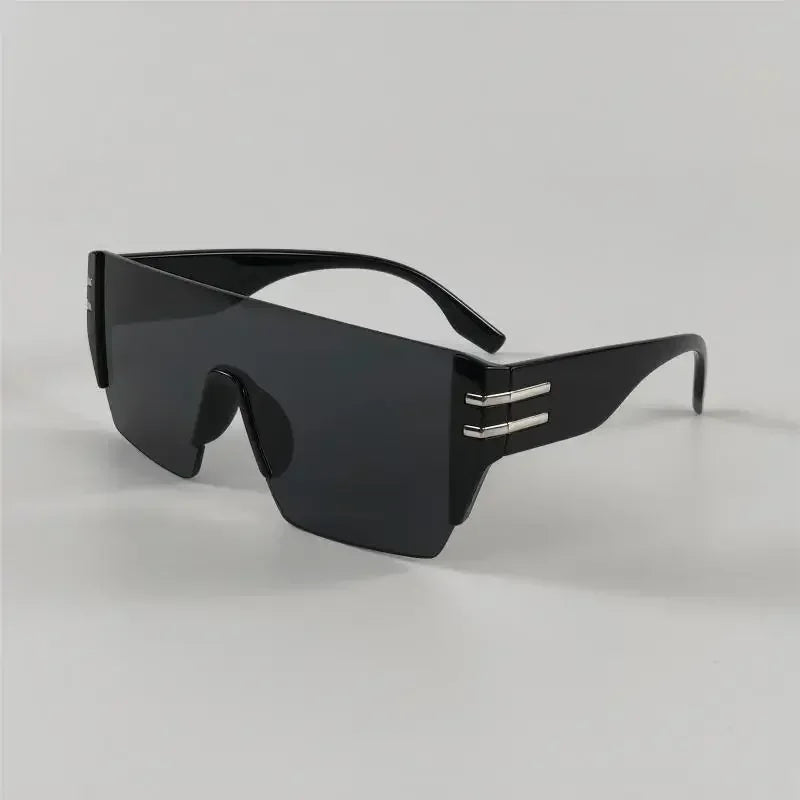 2024 New Rimless Oversized Sunglasses Women Men Luxury Brand High Quality Sun Glasses Ladies Unisex Eyewear UV400 Oculos De Sol