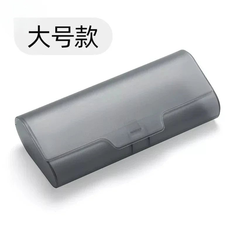Large Transparent Plastic Sunglasses Box Black Compression Resistant Presbyopia Flat Myopia Glasses Storage Box Wholesale