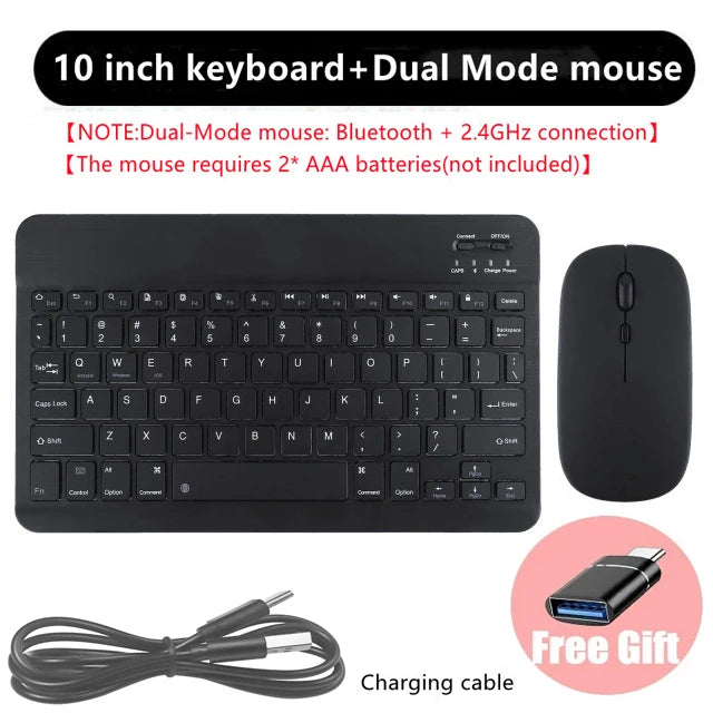 Slim Wireless Keyboard Mouse For iPad Xiaomi Samsung Huawei Phone Tablet Bluetooth-compatible Keyboard For Android IOS Windows