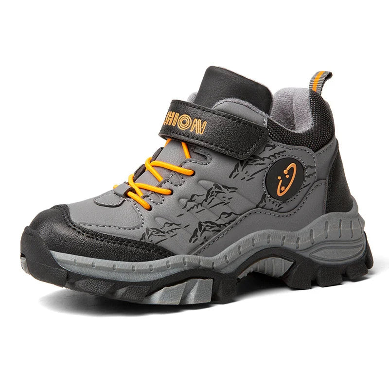 2023 New Winter Camp Boys Mountain Climbing Shoes Fashion Kids Teenage Hook & Loop Children Sport Shoe