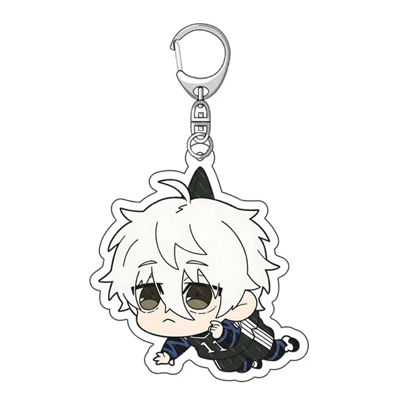 Manga Anime Blue Lock Acrylic Keychain Isagi Yoichi Bachira Chigiri Cartoon Cute Figures Key Chain Ornament Bag Charm Fans Gifts