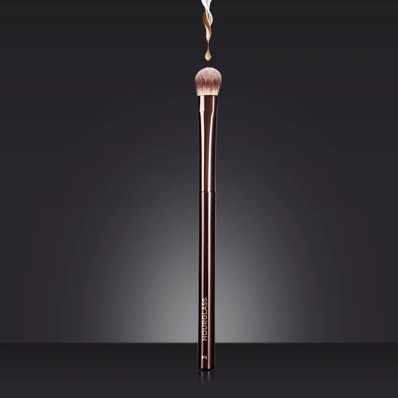 1pc HG Pro Foundation retra Makeup brushes Powder contour Blusher Make up brush metal handle Highlight Bronzer high end No box