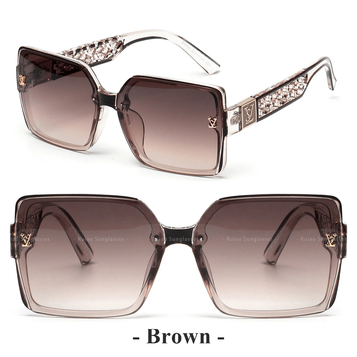 Luxury square designer fashion big sunglasses for women glasses brand 2024 woman women's retro shades UV400 sunglasses eyewear