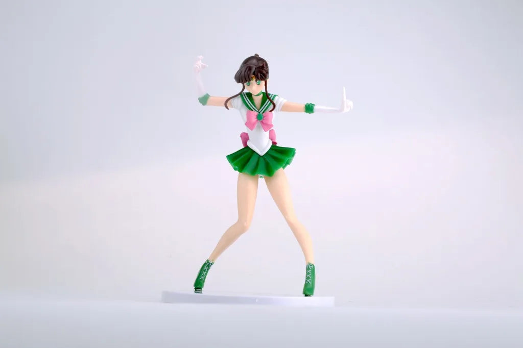 23cm Sailor Moon Anime Figure Sailor Mars Mercury Jupiter Venus Saturn Action Figurine Model Kids Collectible Toys Birthday Gift