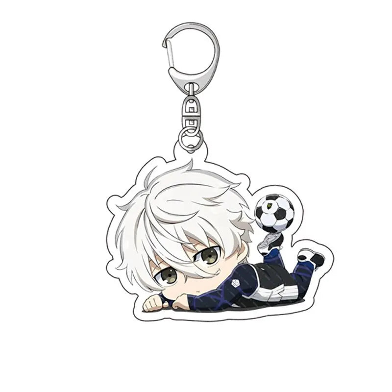 Manga Anime Blue Lock Acrylic Keychain Isagi Yoichi Bachira Chigiri Cartoon Cute Figures Key Chain Ornament Bag Charm Fans Gifts