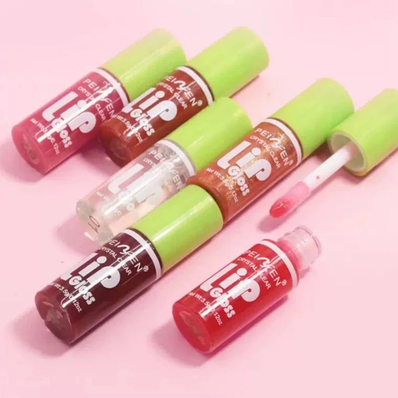 6 Colors Moisturizing Shimmer Lip Jelly Set Glossy Transparent Lip Essential Oil Long Lasting Lip Glaze Makeup Lip Plumper Serum