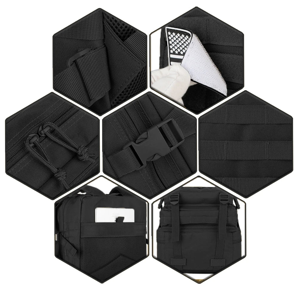 QT&QY 30/50L Tactical Backpacks Man Traveling Bags Survival Outdoor 3P Assault Pack EDC Molle Pack hiking Trekking Hunting Bag