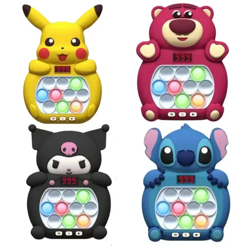New Kuromi Quick Push Game Pop up Fidget Bubble Electronic Pop it Pro Game Light Stress Relief Toy Adult and Children's Gift Box