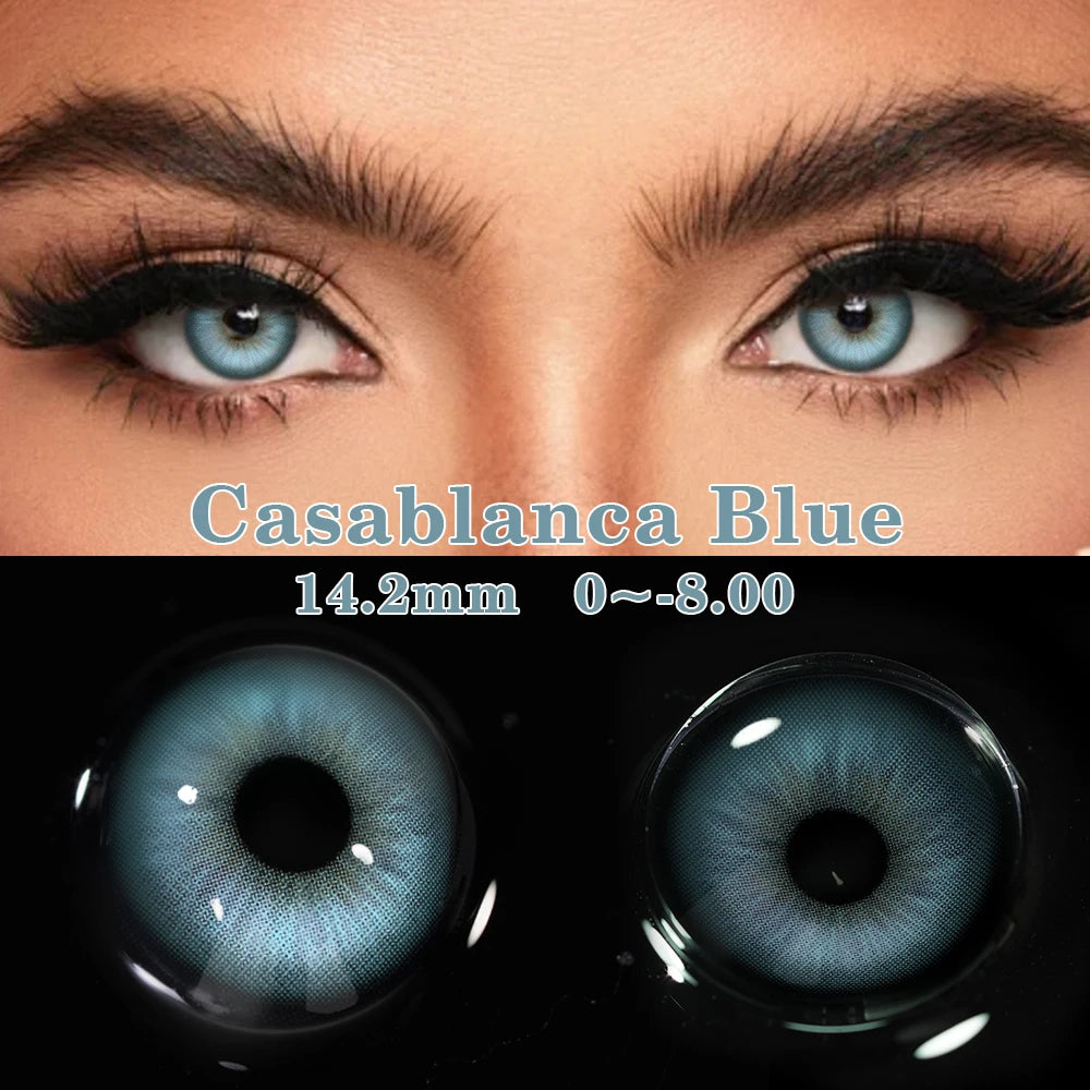 MILL CREEK New 1pair Colored Contact Lenses for Eyes Blue Contacts Lenses Fashion Blue Eyes Lenses Yearly urban Gray Contacts