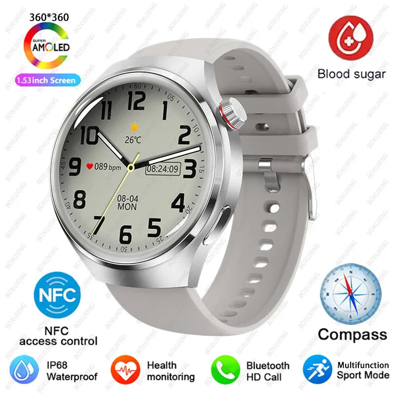 For Huawei Watch 4 Pro NFC Smart Watch Men GPS Sports Tracker 1.53" HD Screen Health Monitor Watches Bluetooth Call SmartWatch
