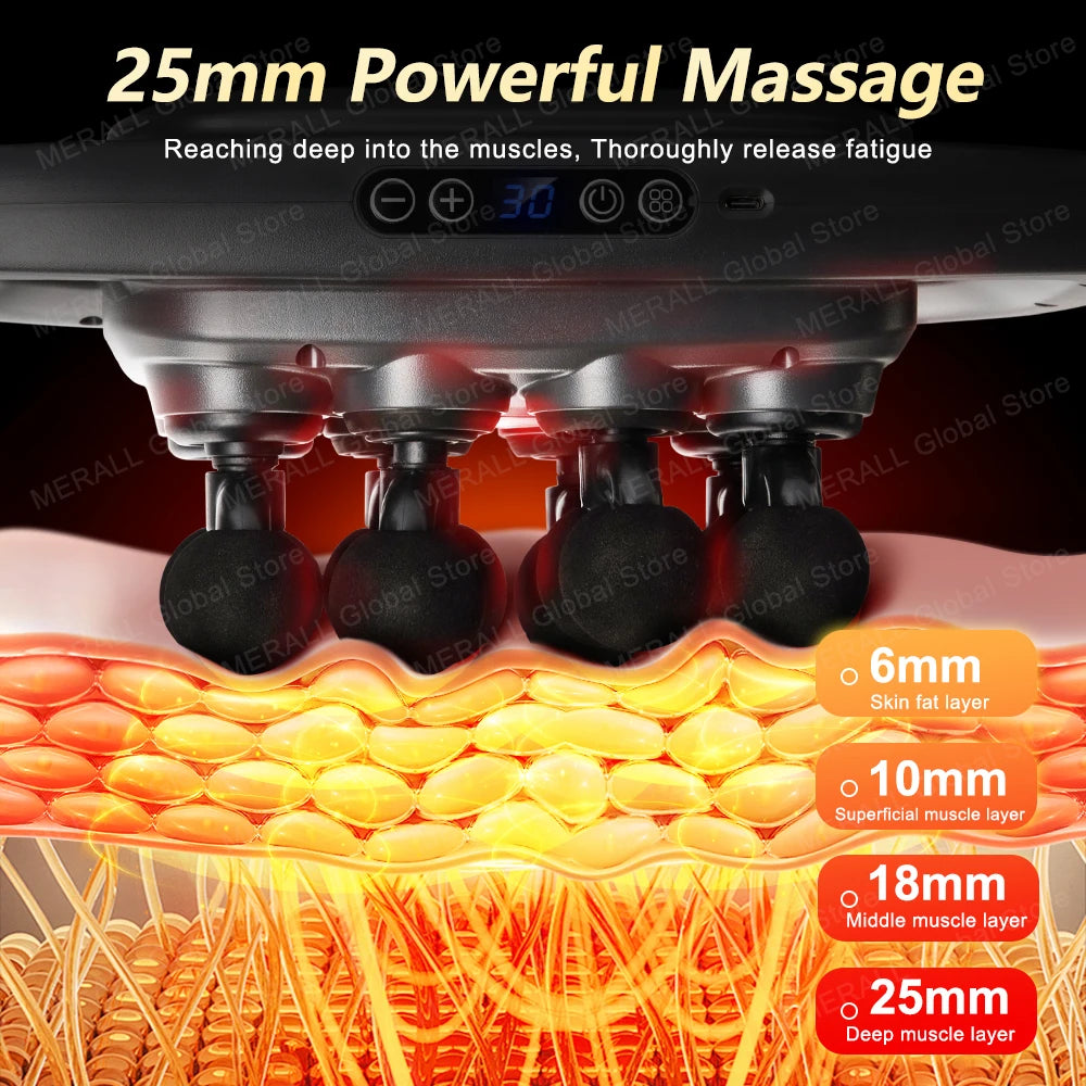 16 Heads Fascia Gun Electric Masajeador Vibrating Muscle Massagers Body Neck Massage Relaxation Treatment Fascia Massage Gun