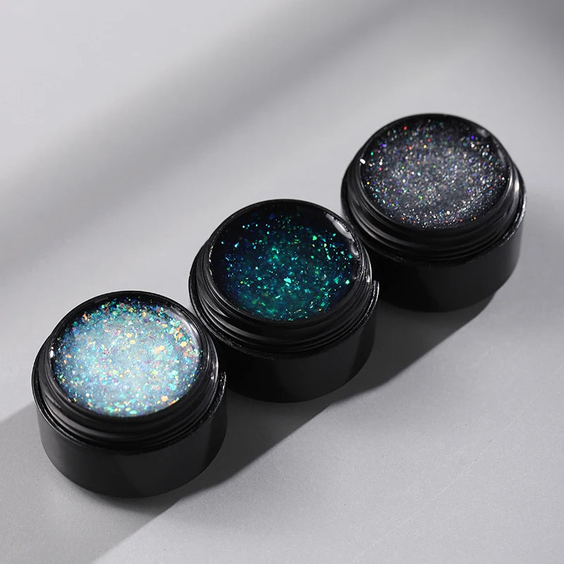 MSHARE 10g Sequin Glitter Builder Extension Nail Gel Polish Shiny UV LED Nails Glue For Nail Art