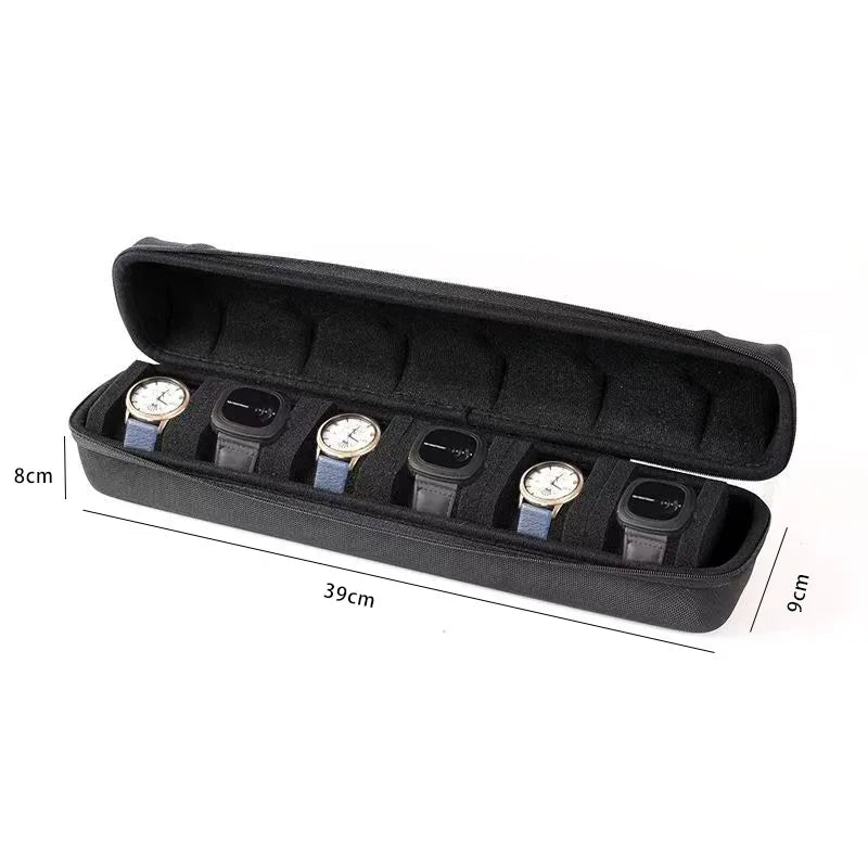 Watch Box Organizer For Men or Women，Watch Travel Case Portable Storage Watch Display Holder for Wristwatches and Smart Watches