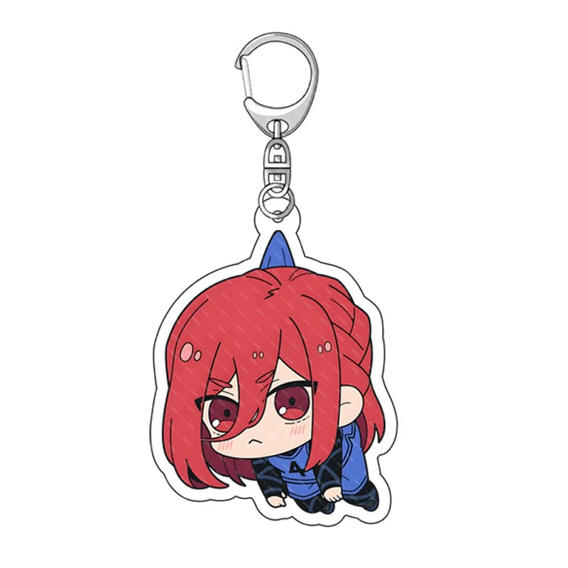 Manga Anime Blue Lock Acrylic Keychain Isagi Yoichi Bachira Chigiri Cartoon Cute Figures Key Chain Ornament Bag Charm Fans Gifts
