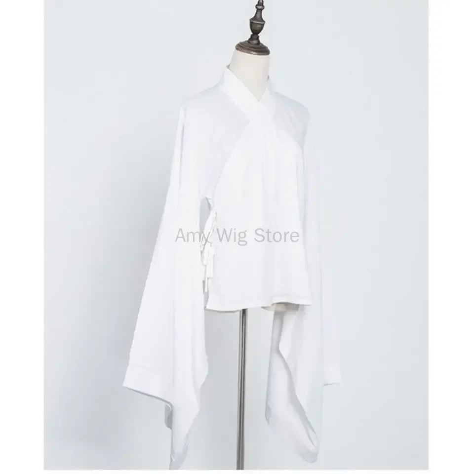 Women's Traditional Chinese Costume Flowy Hanfu Lady Women Men White Black Tops Skirt Suit Underwear Stage Performance Wear