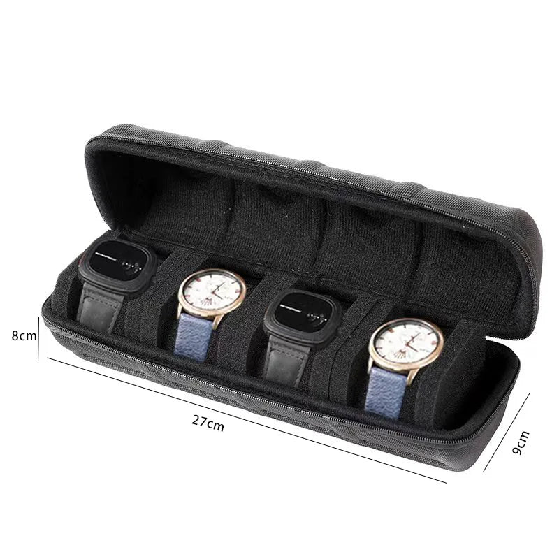 Watch Box Organizer For Men or Women，Watch Travel Case Portable Storage Watch Display Holder for Wristwatches and Smart Watches