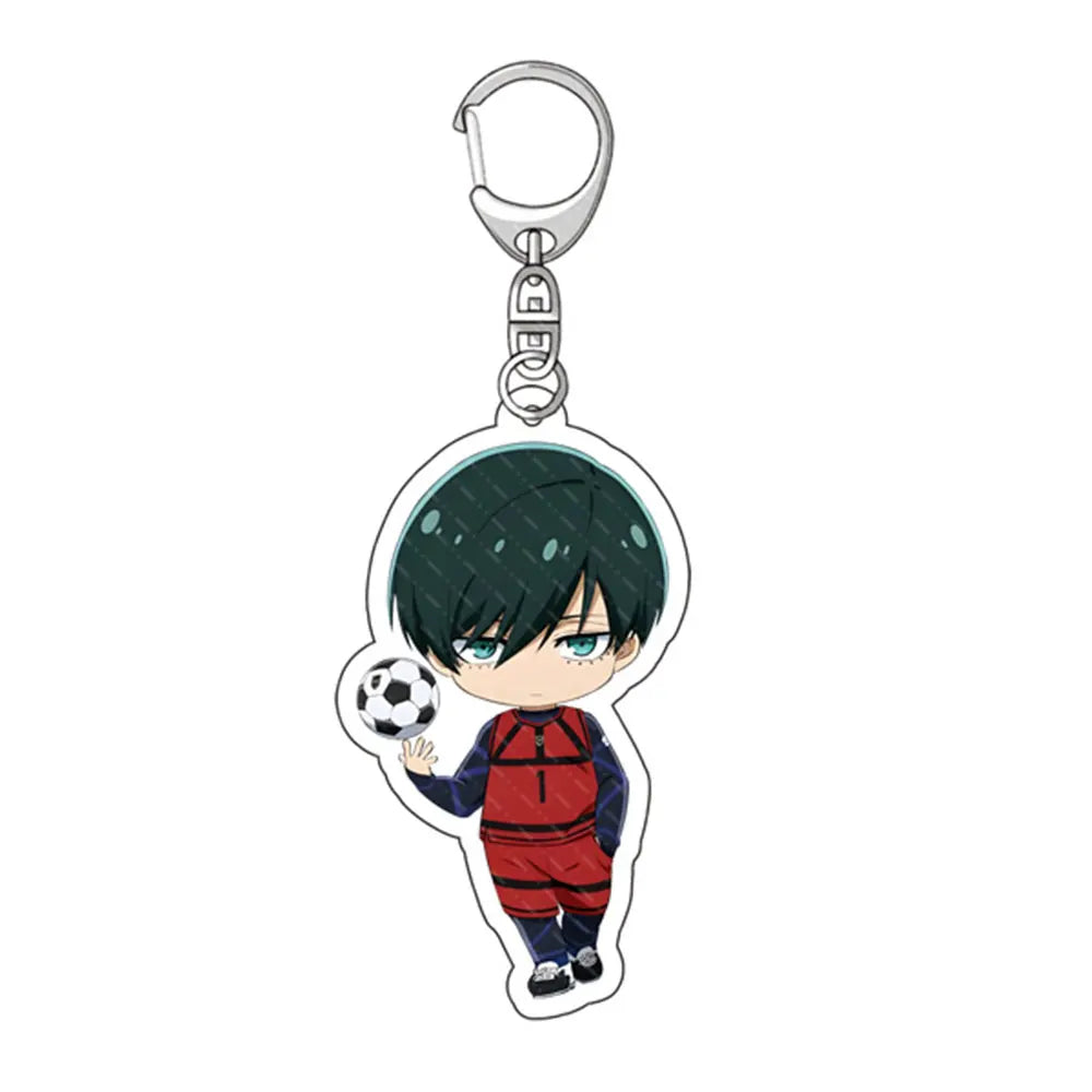 Manga Anime Blue Lock Acrylic Keychain Isagi Yoichi Bachira Chigiri Cartoon Cute Figures Key Chain Ornament Bag Charm Fans Gifts