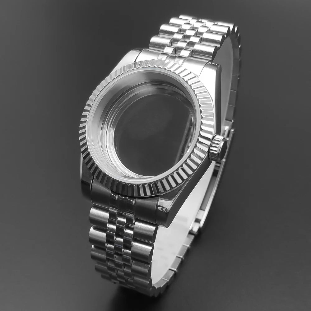 Neiton 36mm/39mm Sapphire Glass For Men Watch Case Fit NH35 NH36 NH34 Movement FashionWaterproof Jubilee Stainless Steel