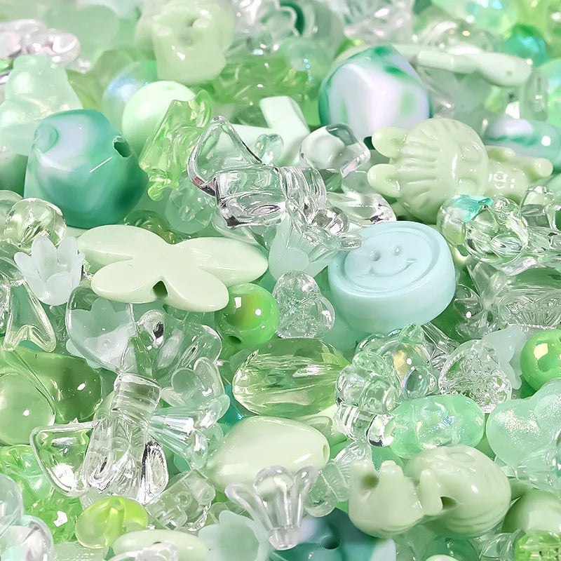 50g/pack Mixed Style Mixed Color Acrylic Loose Beads For Bracelet Necklace Jewelry Making Supplies DIY Handmade Accessory