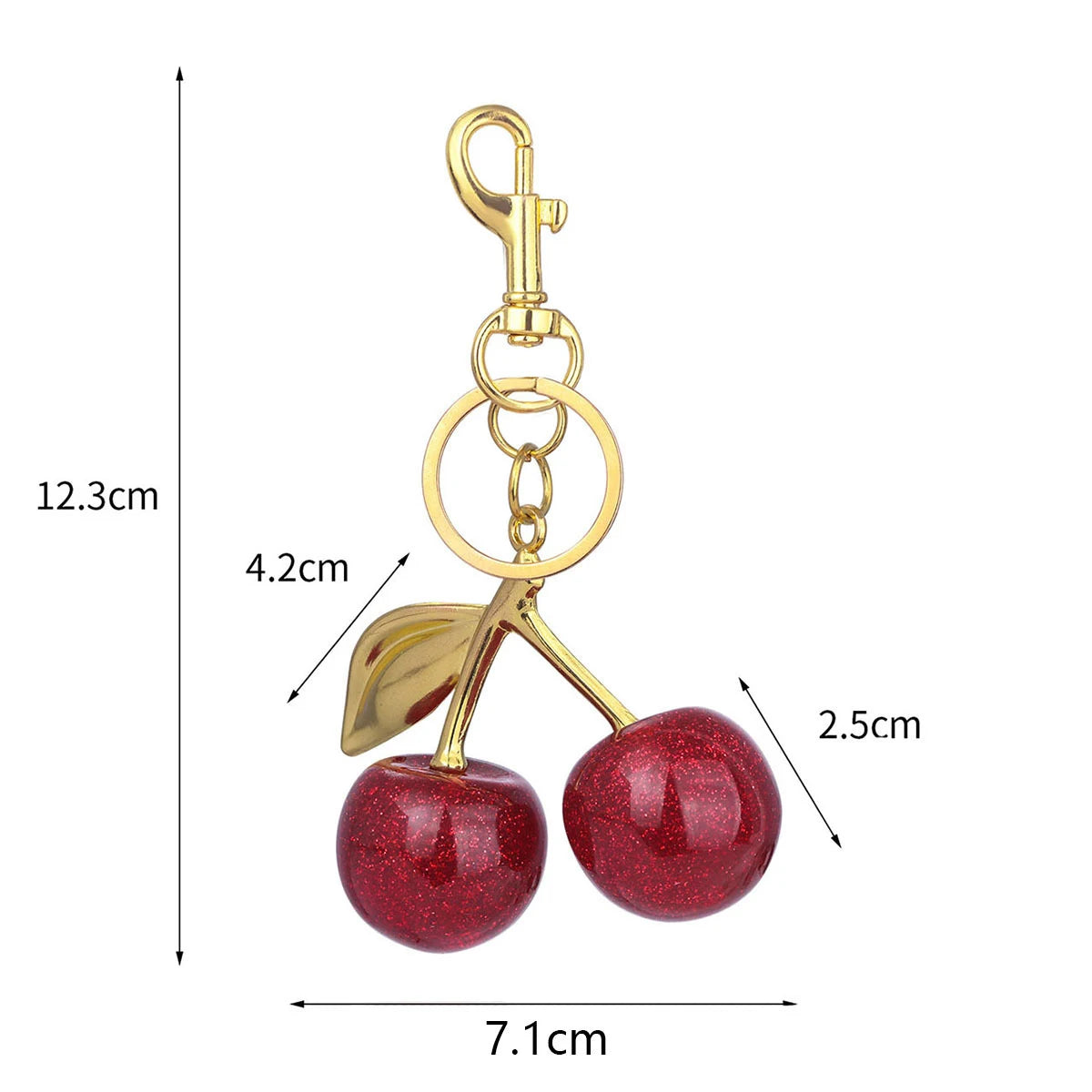 6 styles of cherry pendants suitable for coach bags women's handbags, shoulder bags, and keychain accessories Bag Accessories