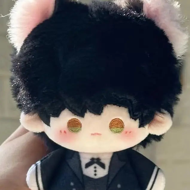 10cm Anime Love and Deepspace Zayne Cosplay Cat Ear Tail Plush Doll Stuffed Toys Fluffy Maumet Puppet Toys Halloween Gift