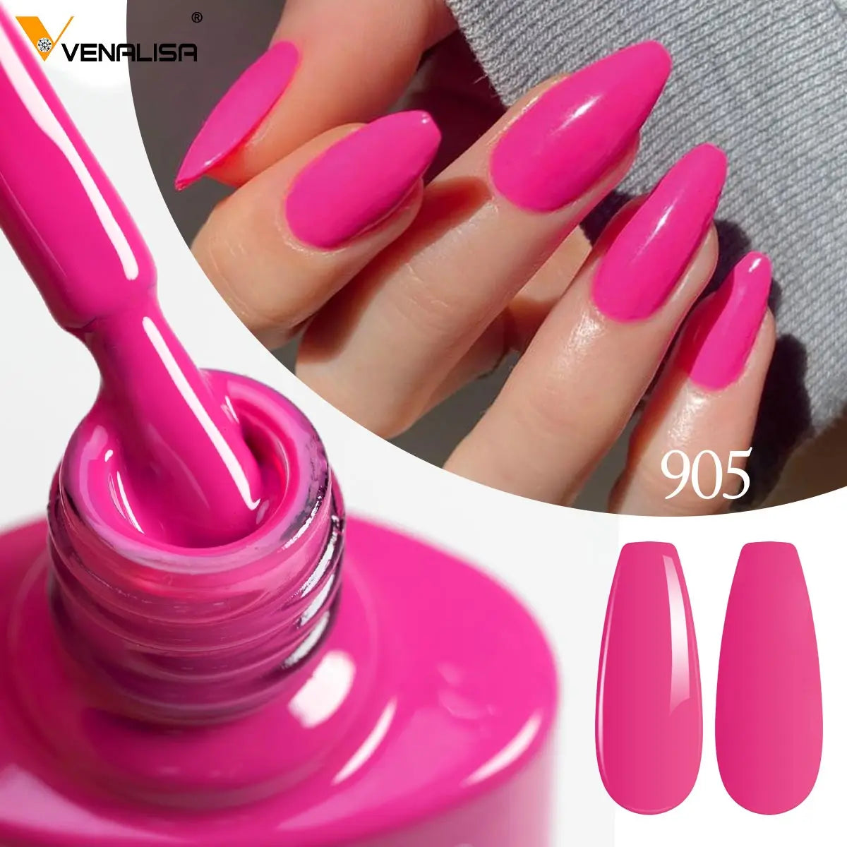 6pcs*7.5ml Venalisa Nail Gel Polish Super Texture Great Consistency Gel Varnish Gorgeous Color Semi Pigmented Lacquer Varnish