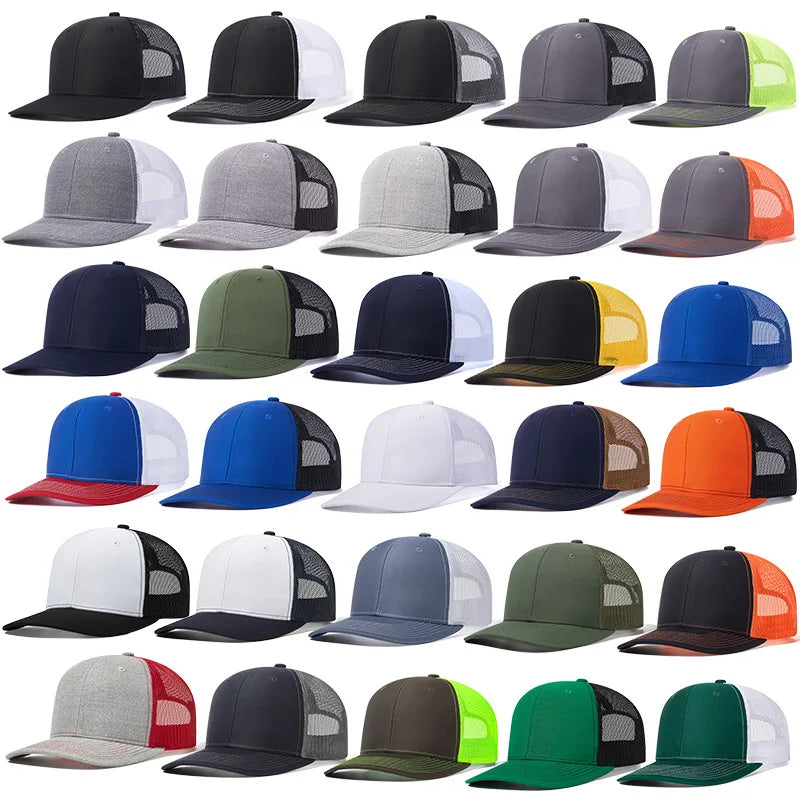 High Quality Mesh Baseball Cap Summer Outdoor Simple Classic Breathable Sunshade Net Hat Sport Fishing Climbing Driver Hat Male