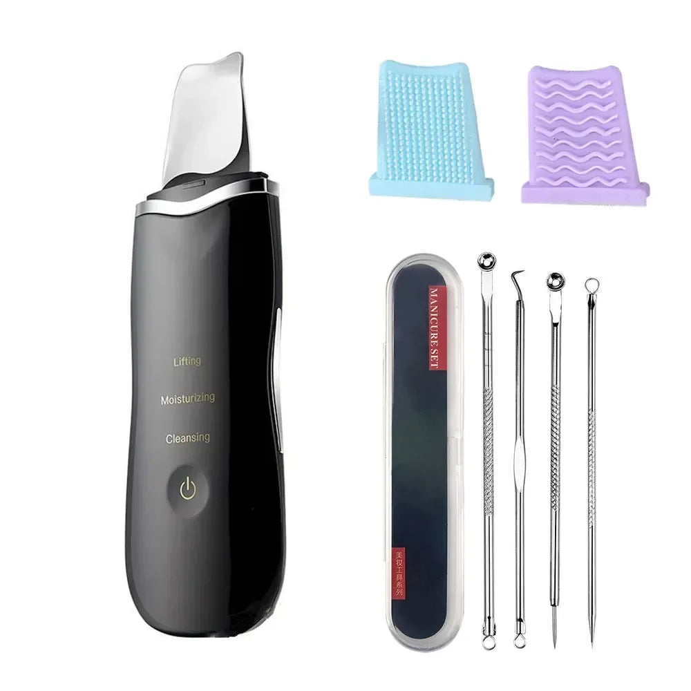 Ultrasonic Skin Scrubber Spatula Peeling Blackhead Remover Deep Face Cleaning Lift Machine Peeling Shovel Pore Cleane