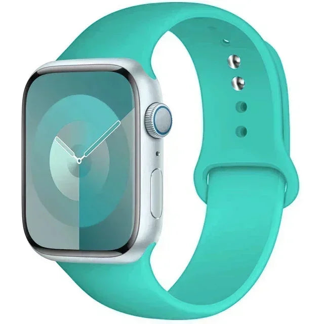 Silicone Band For Apple Watch strap 44mm 45mm 40mm 41mm 42-38mm 45 mm sport bracelet iwatch series 8 7 6 5 4 3 SE 9 Ultra 2 49mm