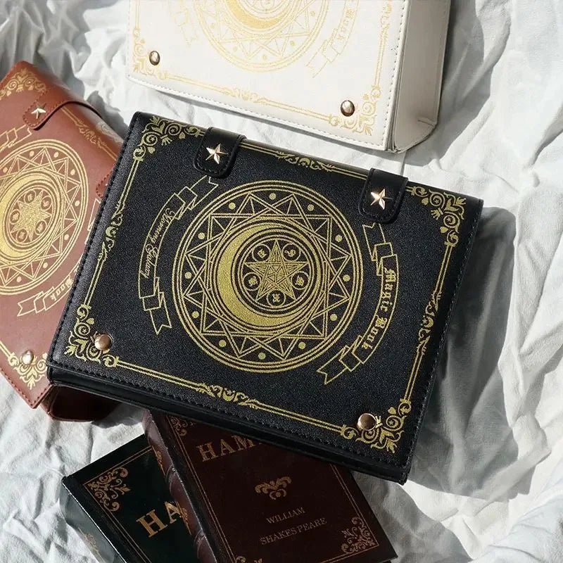 Y2K Magic Book Lolita Ita Bag Gothic Shoulder Bag Girls Transparent Pocket Cute Crossbody Handbags Women's Mini Backpacks Purse