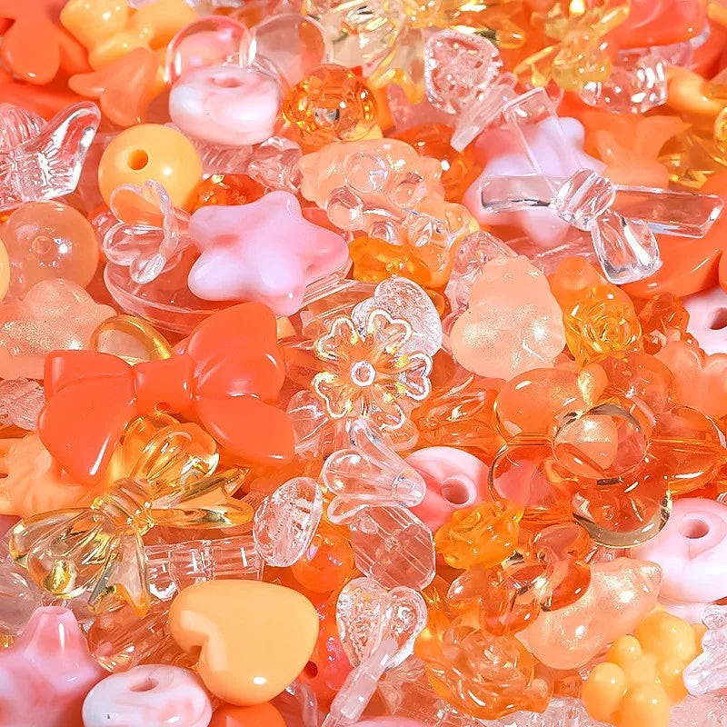 50g/pack Mixed Style Mixed Color Acrylic Loose Beads For Bracelet Necklace Jewelry Making Supplies DIY Handmade Accessory