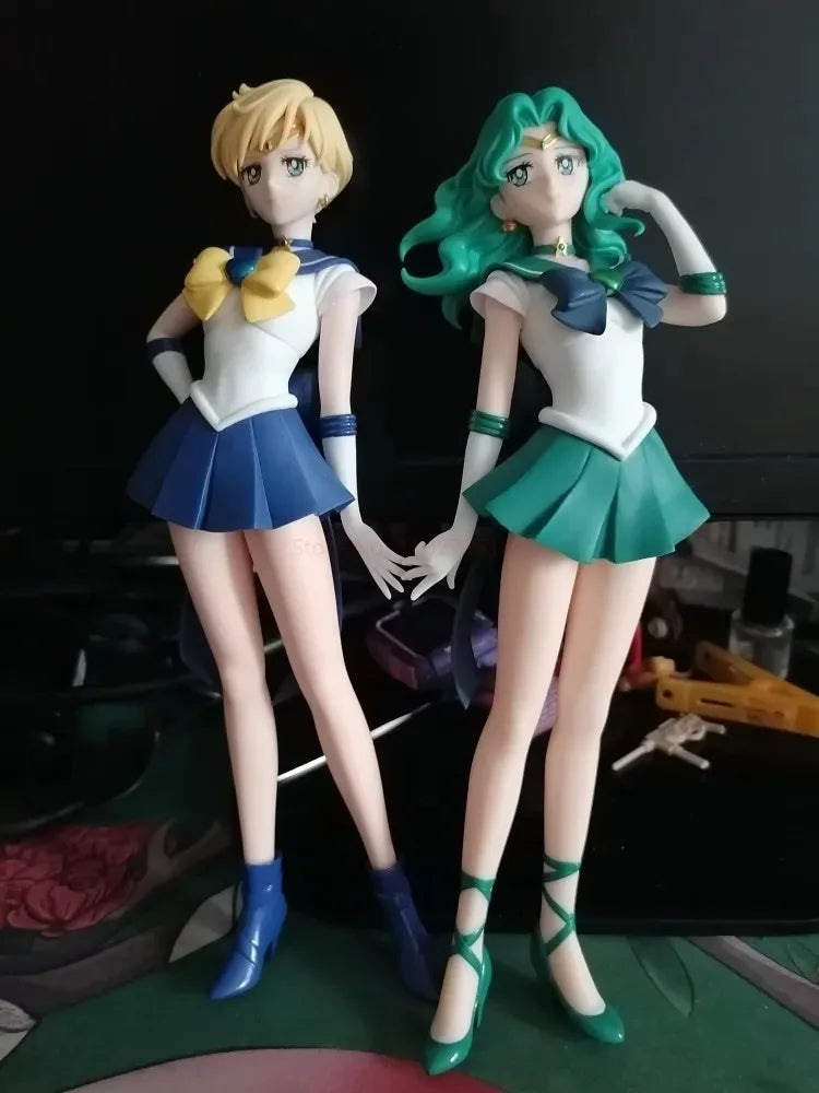 23cm Sailor Moon Anime Figure Sailor Mars Mercury Jupiter Venus Saturn Action Figurine Model Kids Collectible Toys Birthday Gift