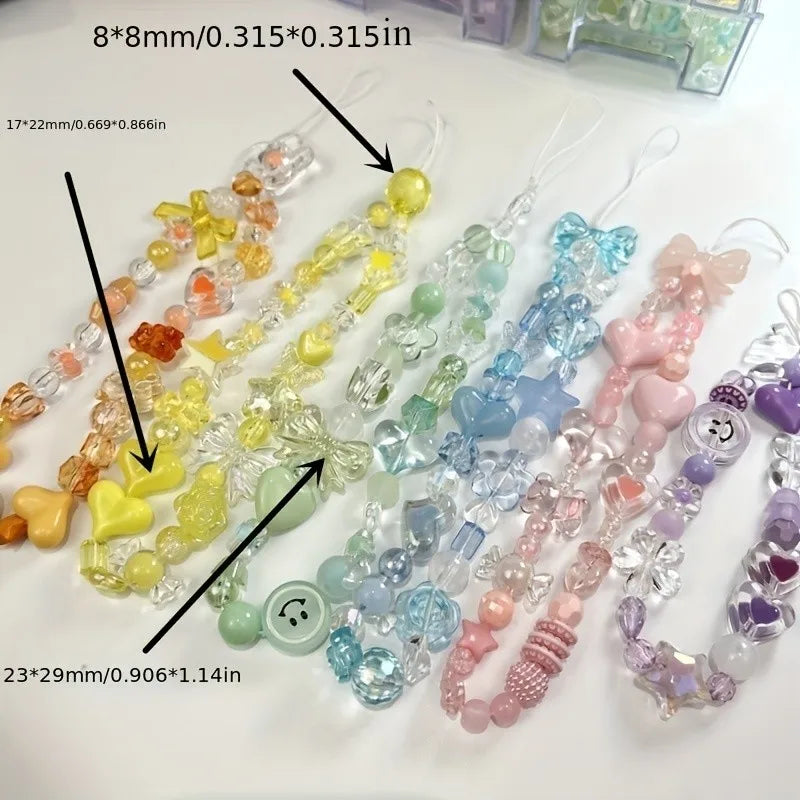50g/pack Mixed Style Mixed Color Acrylic Loose Beads For Bracelet Necklace Jewelry Making Supplies DIY Handmade Accessory