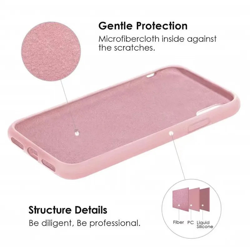 Original Official Silicone Cases For iPhone 13 11 14 15 12 Pro Max Case For Apple iPhone 11 14 15 13 12 Pro 7 8 SE 2020 Case