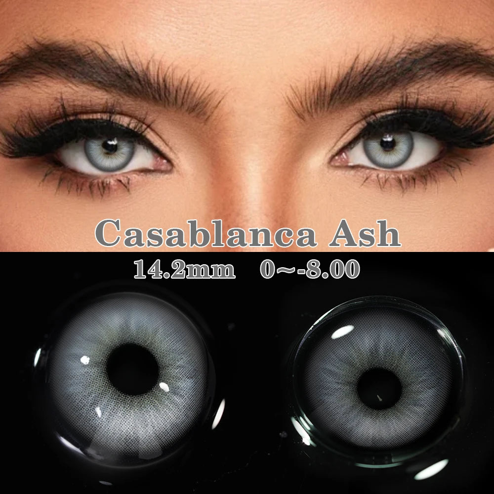 MILL CREEK New 1pair Colored Contact Lenses for Eyes Blue Contacts Lenses Fashion Blue Eyes Lenses Yearly urban Gray Contacts