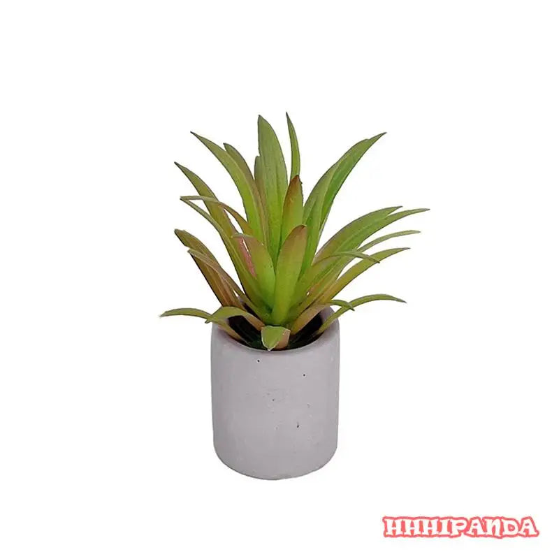 1/6 Dollhouse Miniature Mini Tree Potted For Green Leafed Plant In Pot Doll House Home Garden Decor Simulation Potted Plants