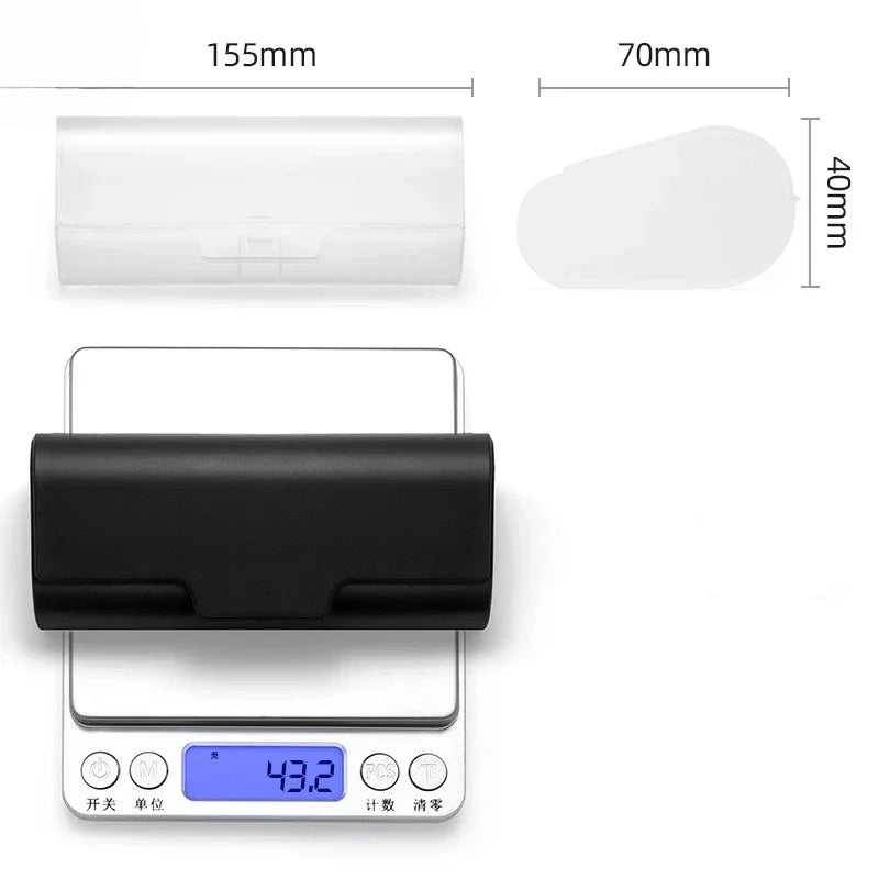 Large Transparent Plastic Sunglasses Box Black Compression Resistant Presbyopia Flat Myopia Glasses Storage Box Wholesale