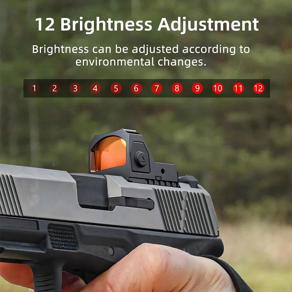 RMR Red Dot Sight Motion Awake 2 MOA Red Dot Scope Hunting Riflescope Optical Sight with Adapter Plate for MOS and 21mm Rail