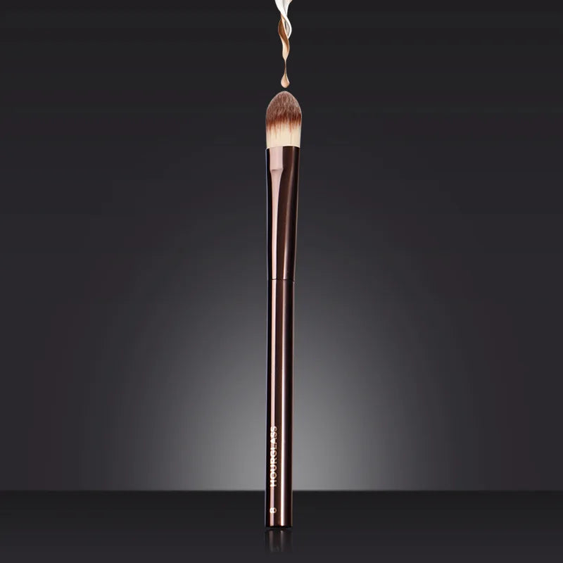 1pc HG Pro Foundation retra Makeup brushes Powder contour Blusher Make up brush metal handle Highlight Bronzer high end No box