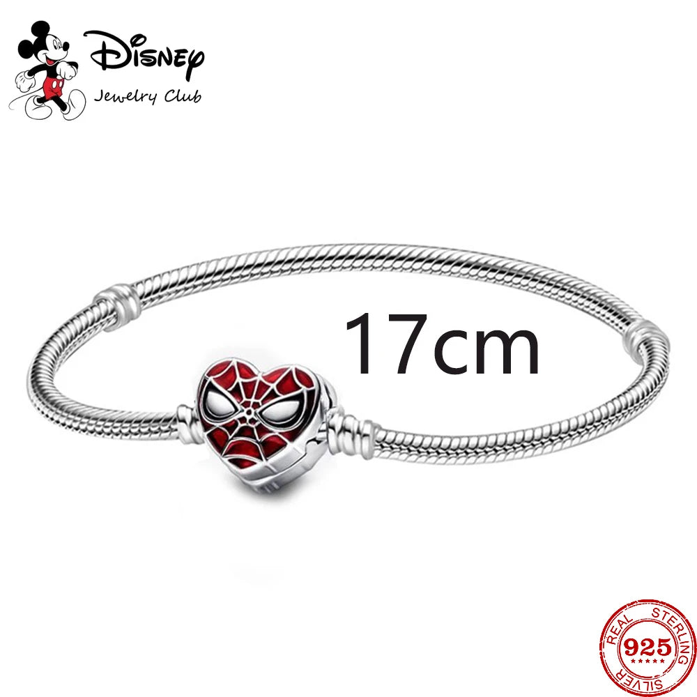 New 925 Sterling Silver Mickey Minnie Vinnie Charm of ley 925 Chain Beaded Fit Original Pandora Bracelet DIY  Ladies Jewelry