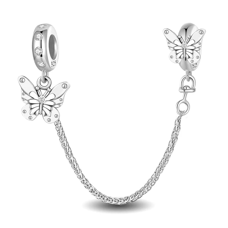 925 Sterling Silver Pendants Zircon Red Love Heart Charms Beads Fit Original Pandora Bracelet Bangles DIY Jewelry For Women