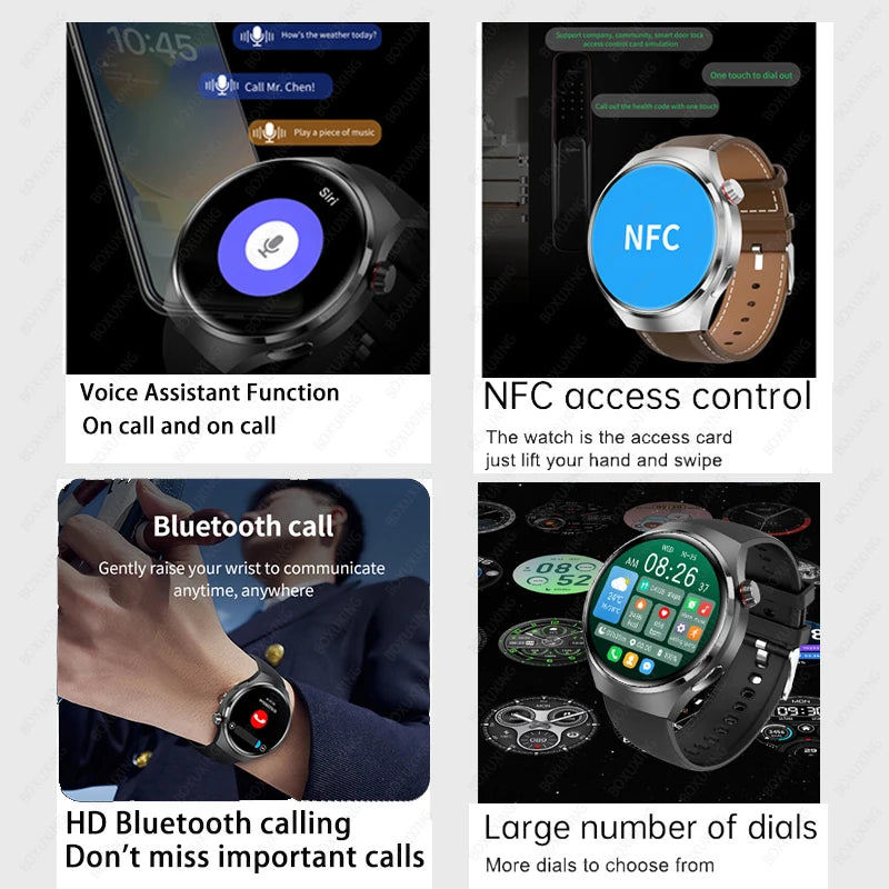 For Huawei Watch 4 Pro NFC Smart Watch Men GPS Sports Tracker 1.53" HD Screen Health Monitor Watches Bluetooth Call SmartWatch