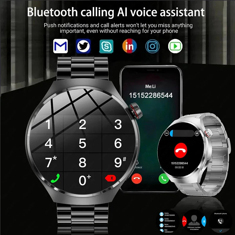 For Huawei Watch 4 Pro NFC Smart Watch Men GPS Sports Tracker 1.53" HD Screen Health Monitor Watches Bluetooth Call SmartWatch
