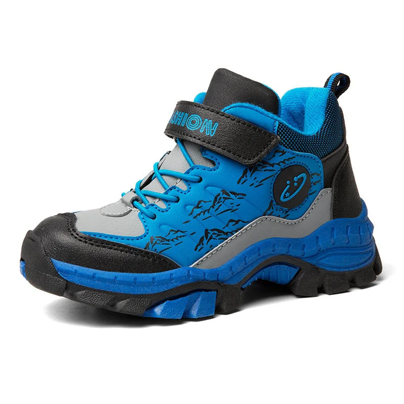 2023 New Winter Camp Boys Mountain Climbing Shoes Fashion Kids Teenage Hook & Loop Children Sport Shoe
