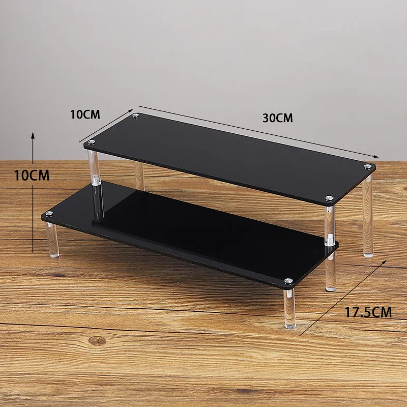 1-5 Tier Acrylic Display Stand Clear Display Riser Rack for Cupcake Perfume Doll Décor Organizer Amiibo Funko POP Figures DC05