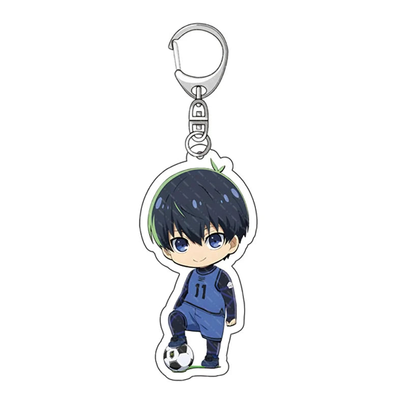 Manga Anime Blue Lock Acrylic Keychain Isagi Yoichi Bachira Chigiri Cartoon Cute Figures Key Chain Ornament Bag Charm Fans Gifts