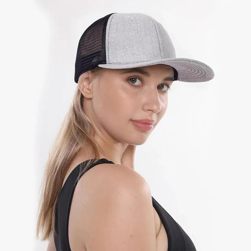 High Quality Mesh Baseball Cap Summer Outdoor Simple Classic Breathable Sunshade Net Hat Sport Fishing Climbing Driver Hat Male