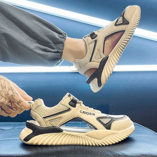 CINESSD Summer Mesh Breathable Casual Shoes Mens Beach Shoes Men'S Comfortable Sandals Men Fashion Sneakers Men 2023 Slippers