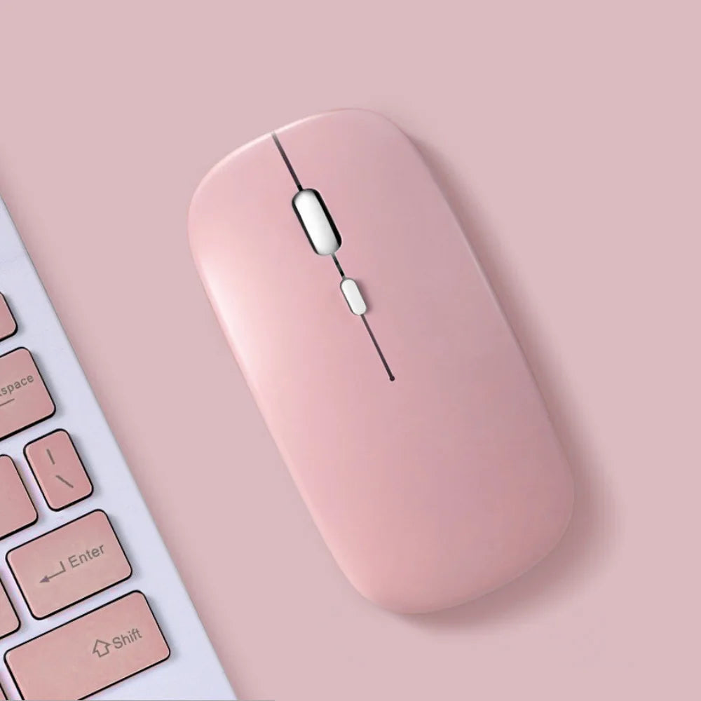 Mute Bluetooth Mouse For iPad Samsung Huawei Android Windows Tablet ultrathin green blue pink gaming Wireless Mouse Computer pc